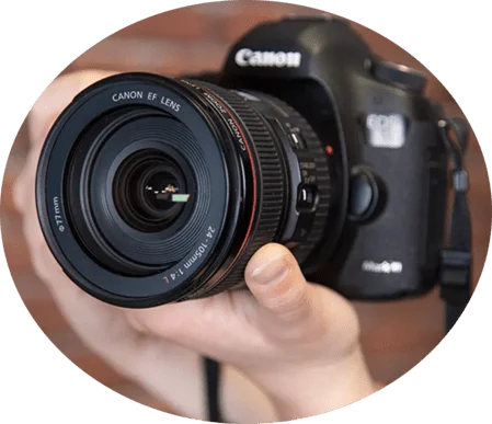 hand with camera circle - small